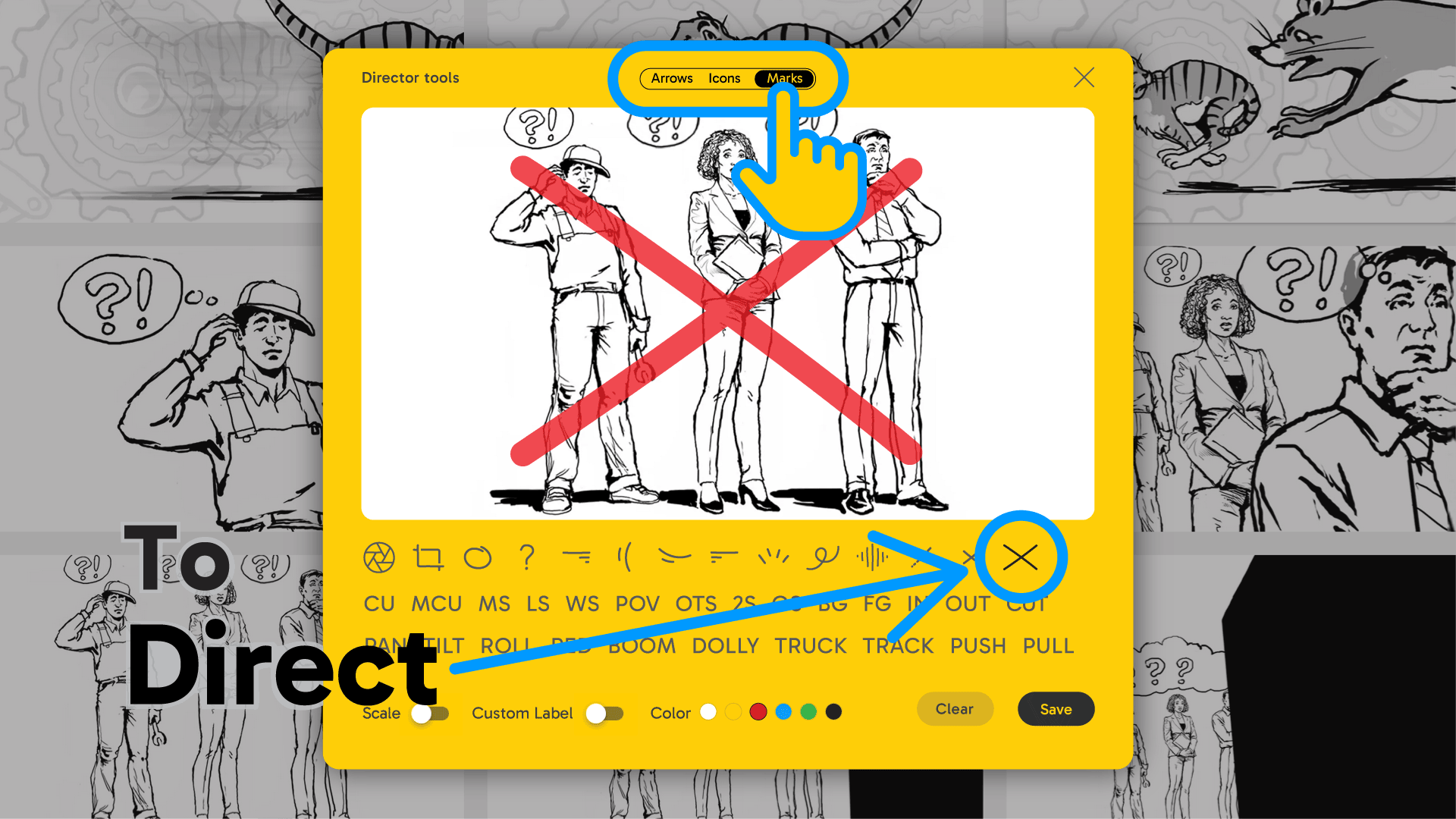 StoryBoom App screenshot: to direct
